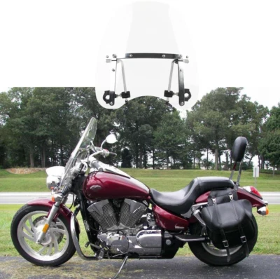 Parabrisas transparente para motocicleta 18"x16" 7/8"" 1"" manillar para Honda VTX 1300 1800 Foto 1 de 4
