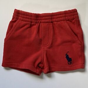 Polo Ralph Lauren Boys Shorts Size 3 Months Red Navy Blue Pony Baby Boys Cotton