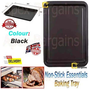 Non-Stick Essentials Baking Tray Durable Coating Oven Tray Easy Clean Black 32cm - Picture 1 of 7