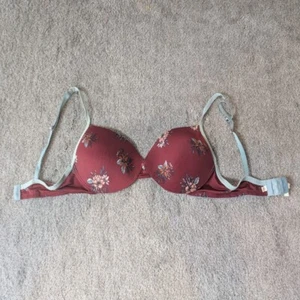Womens Bra Wallflower 38 C Mauve Floral Adjustable Hook And Eye Closures - Picture 1 of 6