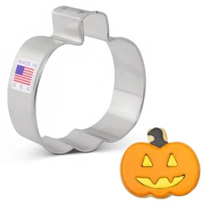 Cortador de galletas de metal JACK-O-LANTERN / PUMPKIN, de Ann Clark 3" - Imagen 1 de 1