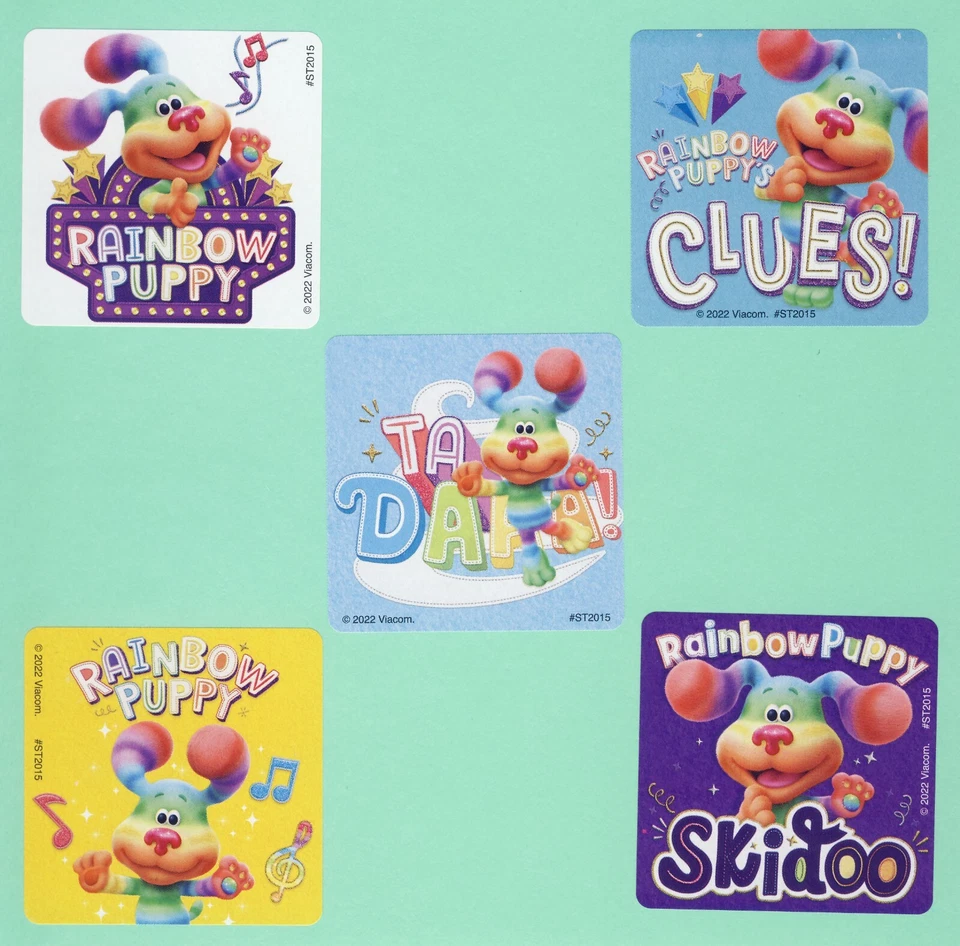 10 Blues Clues and You! Filhote arco-íris - Adesivos grandes - Favores de festa - Recompensas - Imagem 1 de 1