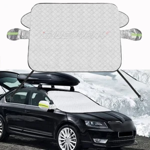 Car Windshield Snow Cover Front & Rear Magnetic Winter For Ford F150 2000-2024 - Picture 1 of 14