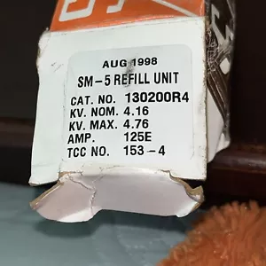 S&C SM-5 Fuse Refill Unit 130200R4 125E New Surplus 153-4 Free Shipping USA - Picture 1 of 4