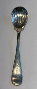Vintage Holmes & Edwards Silver Plate Scalloped Sugar Spoon Name Engraved Childs - Picture 1 of 9