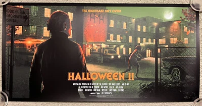 Cartaz impresso arte filme terror Halloween II 2 Michael Myers Mondo Juan Ramos - Imagem 1 de 3