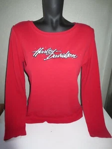 Harley-Davidson Damen T-Shirt Top Rot Größe EXTRA LARGE - Bild 1 von 5