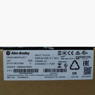 2711P-T6C21D8S 2711P-T6C21D8S HMI PanelView Plus 7 Graphic Terminal NEW - Image 1 of 4