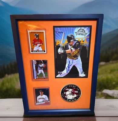 🔥Adley Rutschman Auto Orioles Deluxe Framed 8x10 Photo JSA + 3 Pre Rookies RARE - Image 1 of 4