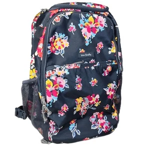 Vera Bradley Lighten Up Journey "Tossed Posies" Laptop Reiserucksack grau gebraucht, in einwandfreiem Zustand - Bild 1 von 10