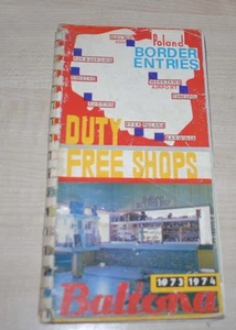 1973 1974 Duty Free Shops Baltona Poland Border Entries Brochure AD - Picture 1 of 11