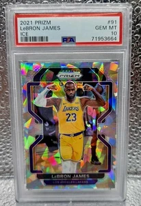 2021 Prizm Nr. 91 LeBron James Cracked Ice SP SHORT PRINT PSA 10 GEM MINT 📈 🔥 - Bild 1 von 3