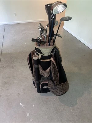 Bolsa de carro de golf Datrek 14 vías divisor superior + cubierta de lluvia con juego completo de palos superiores Foto 1 de 4