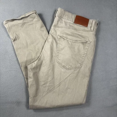 Lucky Brand Jeans Mens 36x30 Gray Khaki 410 Athletic Slim 5 Pocket Denim Pants - Image 1 of 4