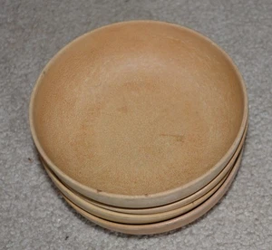 VTG Agatized Wood Salad Bowls (5) ELLINGER'S Tan/Beige 5.75" #60 - Picture 1 of 9