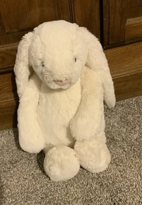 Jellycat Bashful Bunny Medium White Plush Stuffed Animal 2023 - Afbeelding 1 van 3