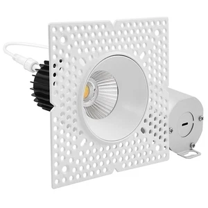 Luxrite 2" Push-n-Lock Trimless LED Recessed Light 5CCT 38° 1000LM - Picture 1 of 7
