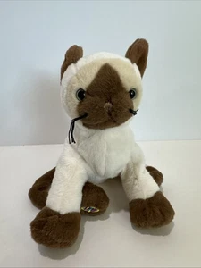 Webkinz Siamese Cat Stuffed Plush No Code HM160 Blue Eyes 8” - Picture 1 of 10