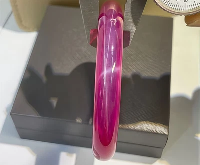 High Quality 6 Star Ruby Bangle Lab-Created Corundum Star Ruby Bangle 1Pcs - Image 1 of 4