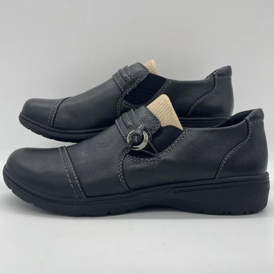 Clark’s Collection Womens 8 Shoes Delana Abbey Clogs Black Leather Slip On - Image 1 of 4