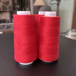 Lot of 4 Maxi Lock Thread Spools Overlock Serger THREAD Lot Artillery (RED) - Picture 1 of 3