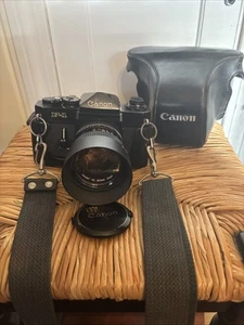 Canon F-1 35mm SLR Film Camera w/50mm 1:1.4 Lens With Leather Case Tested - Picture 1 of 6