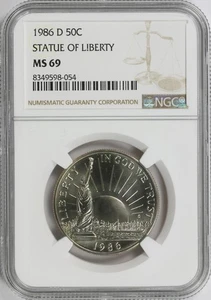 1986-D 50c Statue of Liberty Commemorative Half Dollar NGC MS69 - Picture 1 of 4