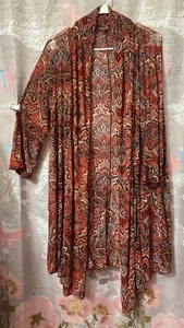 SPIEGELBILD Staubmantel Strickjacke vorne offen 1X künstlerisch Boho Hippie Bauer - Bild 1 von 10