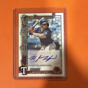 2025 Topps Holiday Player Autographs Wyatt Langford Autogramm 3/30 SP - Bild 1 von 2
