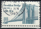 USA gestempelt Bauwerk Architektur Brücke Brooklyn Bridge NY Rundstempel / 7827