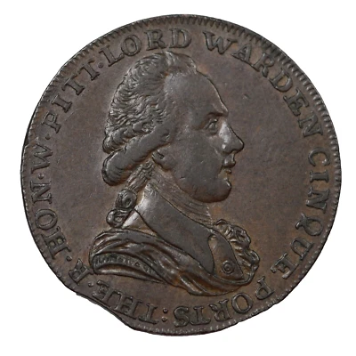 1794 Kent Dover William Pitt Halfpenny Conder Token D&H-16 - Image 1 of 2