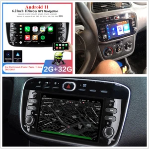 6.2" Android 11 Car Stereo Radio GPS Navi WiFi RDS For Fiat Punto Linea Carplay - Picture 1 of 12