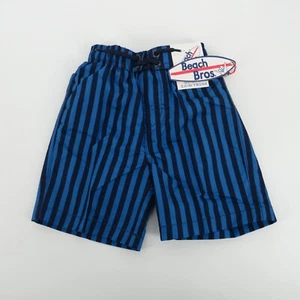Bañador Beach Bros azul negro a rayas para niños cintura elástica 3T nuevo con etiquetas $28 - Imagen 1 de 3