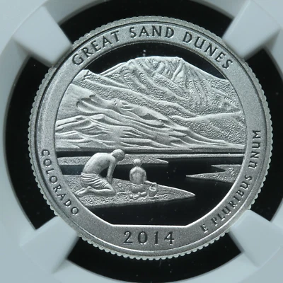 2014 S 25c Great Sand Dunes Colorado Silver Quarter NGC PF 70 UCAM - Image 1 of 4