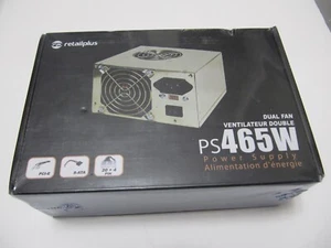 Alimentatore Retailplus PS 465W doppia ventola placcato oro 24 pin - Foto 1 di 7