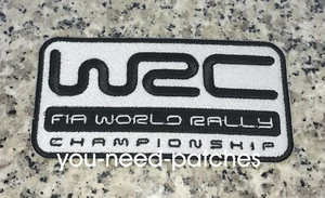 Parche con el logotipo del Campeonato Mundial de Rallyes WRC Fia coser bordado camiseta carreras de coches - Imagen 1 de 1
