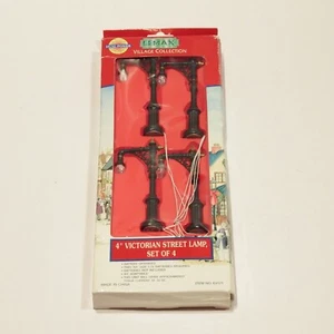 1996 Lemax Set of Four Village Collection 4" Victorian Street Lamps - *VTG *NIB - Picture 1 of 8