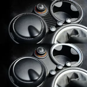4pcs For Mini Cooper 2007-2010 Carbon Cup Holder Cigarette Lighter Interior Trim - Picture 1 of 3