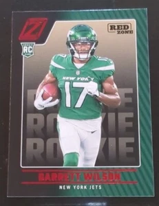 π2022 Zenith Garrett Wilson football card RED ZONE RC 106 NY Jets Rookie WR - Picture 1 of 2