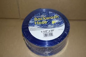 Nuovo e sigillato! Tubo di lavaggio posteriore per piscina JED 1-1/2" X 50' blu resistente - Foto 1 di 2