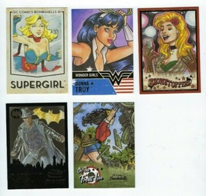 Cryptozoic DC Bombshells III near complete gold parallel lot of 84/100
