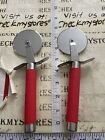 2X Cambridge Pizza Cutter Knife Stainless Steel Cake Tools Roller Pies Waffles