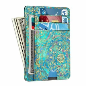 Slim Wallet Secure Men Women RFID Blocking Money Credit Card Holder Wallets - Picture 1 of 27