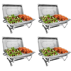 Chafing Dish 4x1/2GN Speisenwärmer Warmhaltebehälter Wärmebehälter 9L - Bild 1 von 9