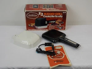 Parrilla para hamburguesas Sunbeam 1 o 2 DE COLECCIÓN ¡NUEVA cocina verticalmente para drenar la grasa! 8-19 - Imagen 1 de 8