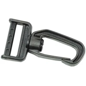 6 Stück Kunsstoff Fastex Karabinerhaken drehbar 25mm x 60mm Acetal schwarz - Bild 1 von 1