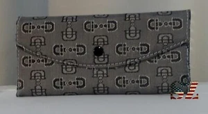 Damen Geldbörse ~ Farbe grau ~ Baumwollmischung außen, Kunststoffmischung innen - Bild 1 von 5
