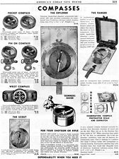 1953 Print Ad of Compasses Marble, Silva Explorer, Ranger, Huntsman, Scout