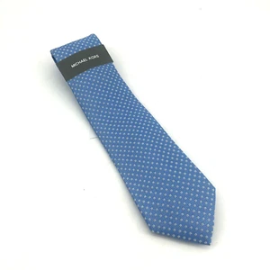 MICHAEL KORS Men's Silk Blend Tie Light Blue Square Dot NWT New - Picture 1 of 8
