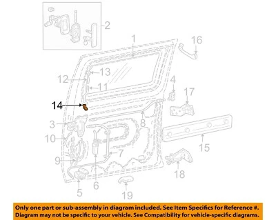 Retenedor de varilla de enlace puerta trasera Ford OEM 84-14 E-150 Club Wagon E6AZ54219552A Foto 1 de 2